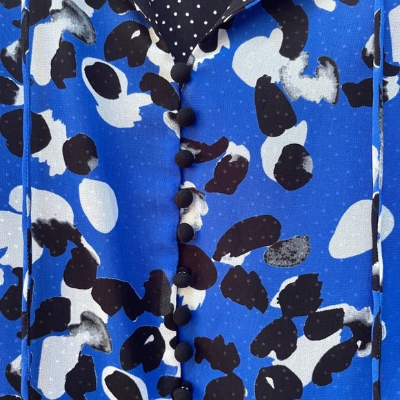 CAbi Electric Blue floral print swing dress-S - Picture 7 of 9